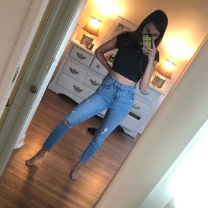 Reformation high rise skinny jeans